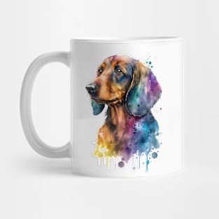 Rainbow Dachshund Watercolor Art Mug